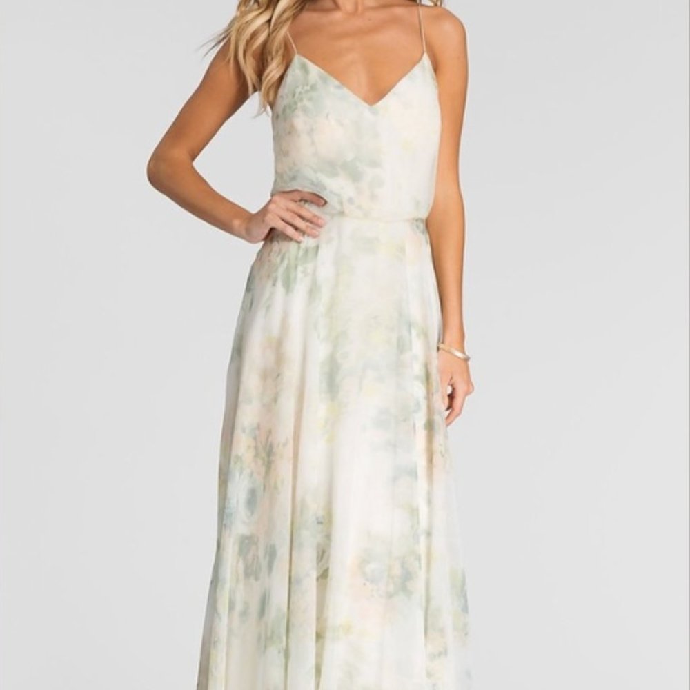 Anthropologie BHLDN Jenny Yoo Inesse in Ivory Sage